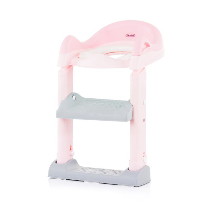 Sjedalica za wc s ljestvama Chipolino Tippy pink