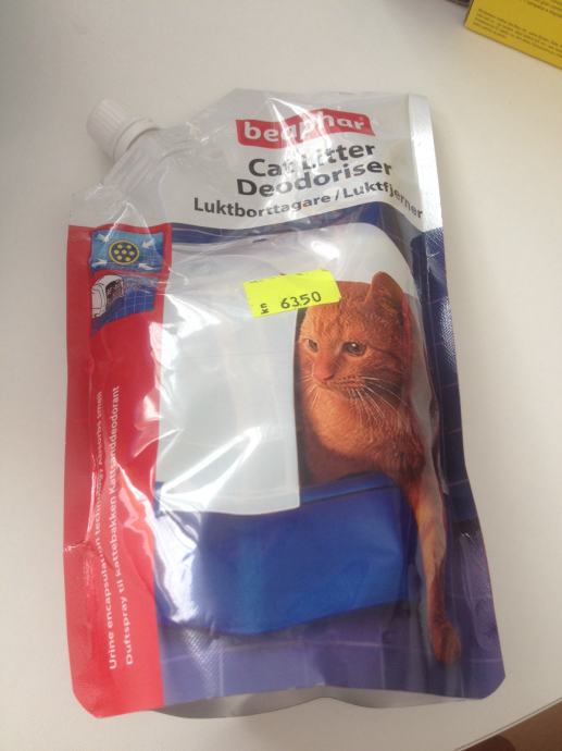 Cat litter deodoriser za suzbijanje neugodnog mirisa mačijih