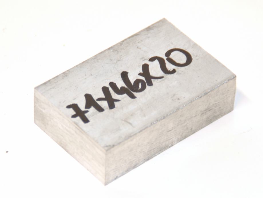 Aluminij ploča - blok kvadratni 65x22x20 mm