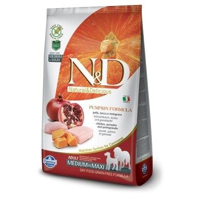 N&D PUMPKIN GF ADULT MED/MAXI – Chicken & Pomegranate 12kg