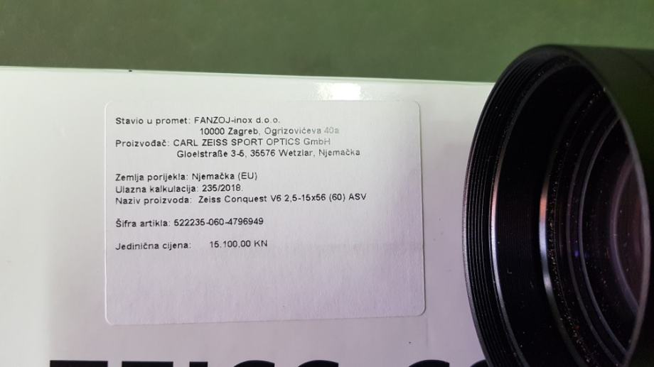 Optički ciljnik ZEISS CONQUEST V6