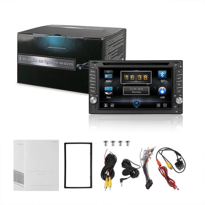 6.2 2DIN Car Stereo DVD HD Player Receiver MP5 Player FM Radio iPhone