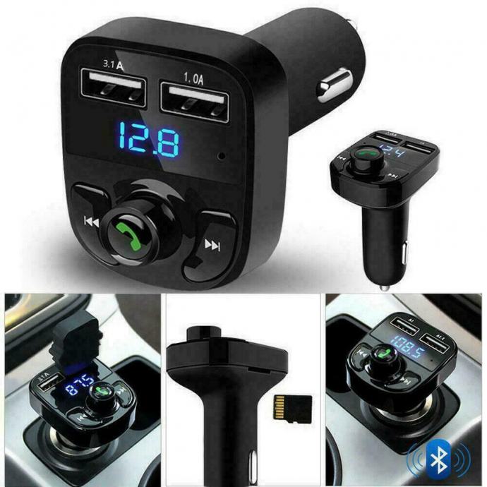 Auto Bluetooth FM Transmiter, USB, MP3, punjač