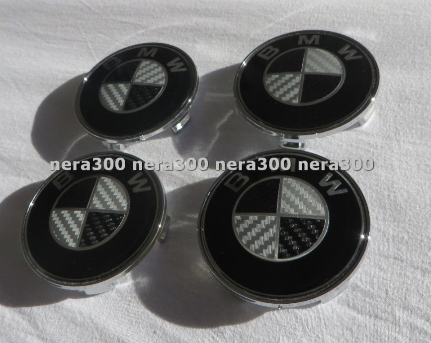 Bmw Carbon 4x Amblem Za Alu Felge Novo 68mm