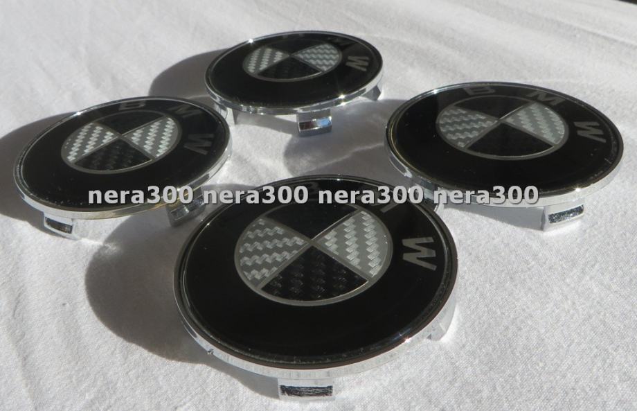 Bmw Carbon 4x Amblem Za Alu Felge Novo 68mm