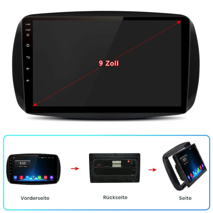 Car stereo radio SMART 453