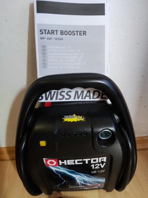 HECTOR PRIJENOSNI STARTER BOOSTER 12V, 2500A, HE12V