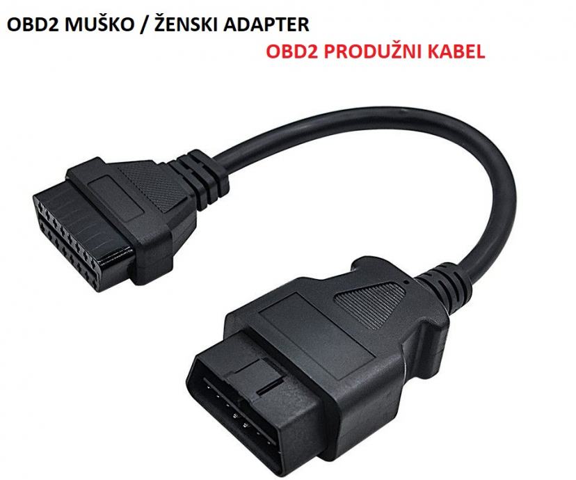 OBD2 kabel adapter žensko muški obd2 adapter OBD2 Produžni kabel