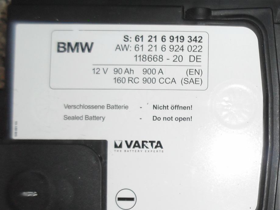 Akumulator original za BMW 730, 12V, 90Ah, 900A