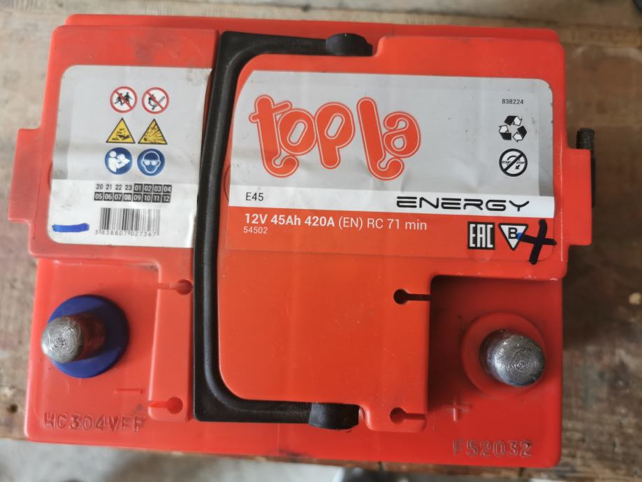 AKUMULATOR TOPLA ENERGY 12V 45Ah 420A