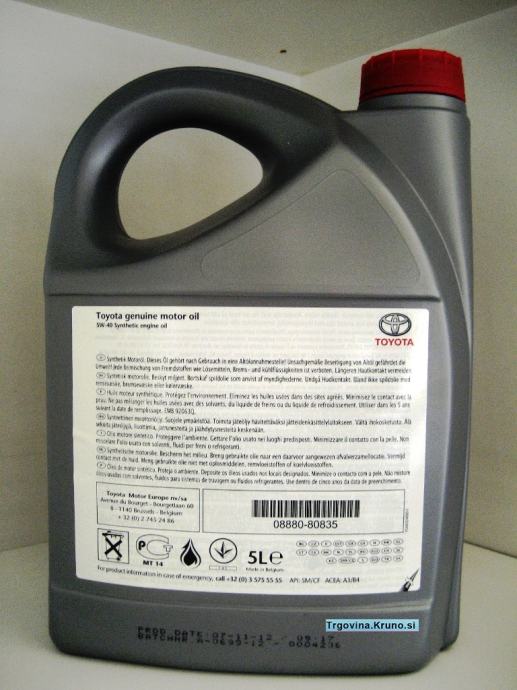 Toyota 5w40 допуски