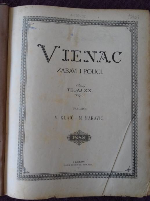 Časopis Vienac, godina 1888., brojevi 1 - 52