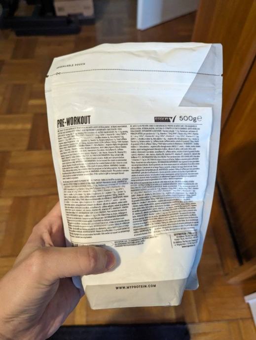 Myprotein PreWorkout mješavina 500g, Blue Raspberry(okus plave maline