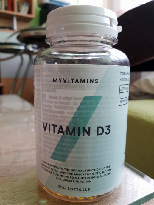 MyProtein Vitamin D3 - 360 caps - godisnja zaliha