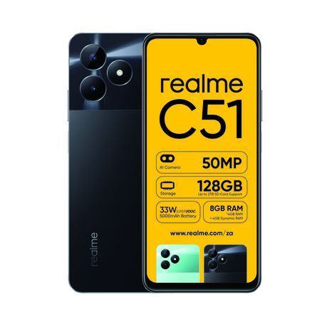 Smartphone Realme C51, 4/128, crni, zapakiran