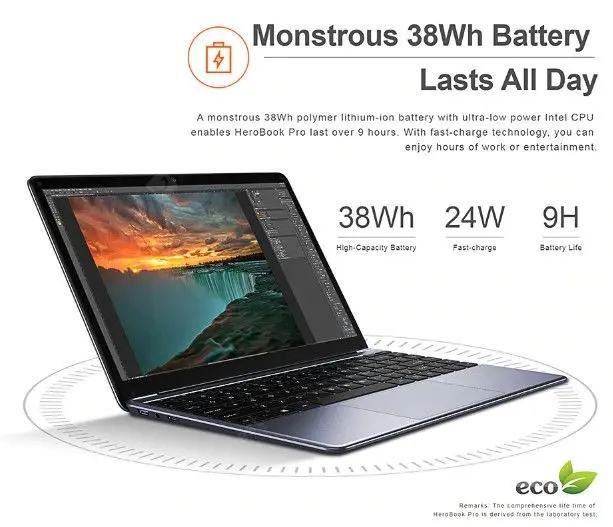 Chuwi HeroBook Pro 14.1 ultrabook 2020 Intel N4000 8GB 256GB
