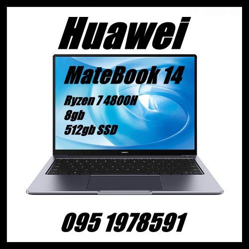 Huawei matebook 14, 14/r7/8/512/w,Kratko korišten,2+3godine gar. 650eu