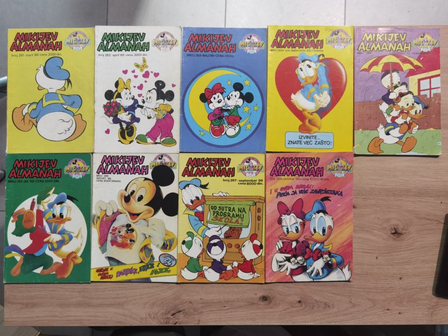 Mikijev almanah - brojevi 261-269 - Mart 1989. - Novembar 1989.