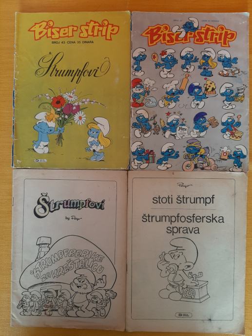 Štrumpfovi - Biser strip 43, 50, 52 i 57 iz 1984