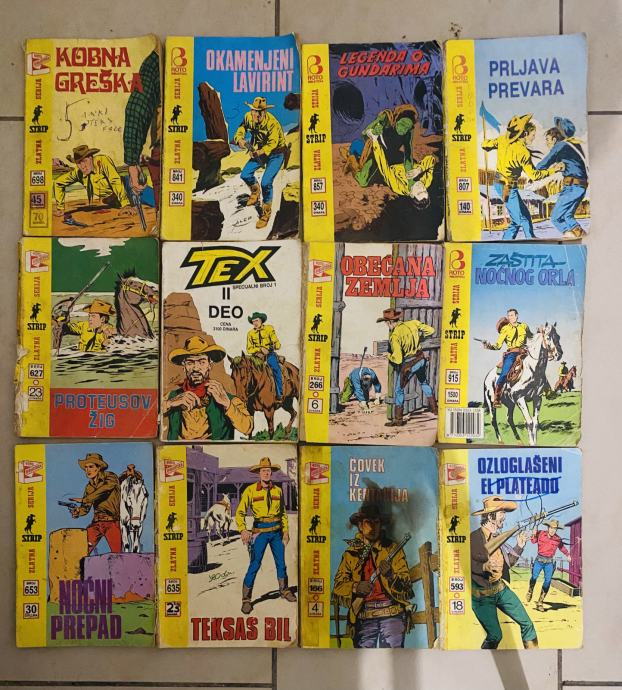 Tex lot od 12 stripova