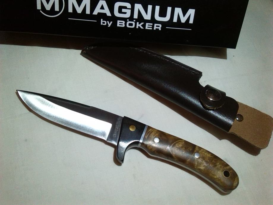 BOKER MAGNUM Elk Hunter,kvalitetan lovački nož,kožna futrola,FULL TANG