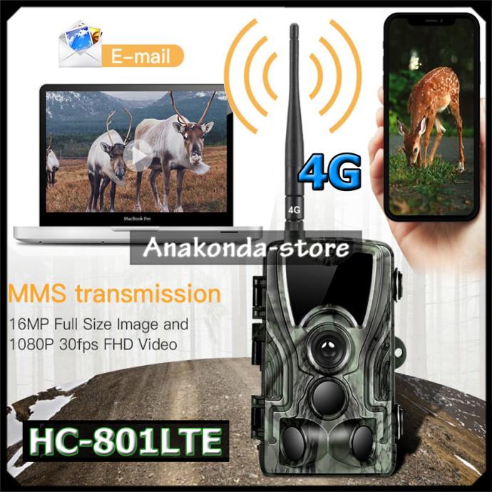 4G ✅ HC-801LTE Profesionalna Lovačka Kamera SunTek Lov Slanje Mobitel