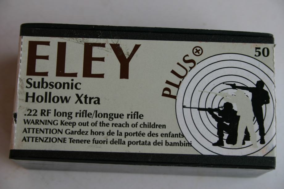 Prodajem mk streljivo ELEY subsonic Hollow Xtra 22LR