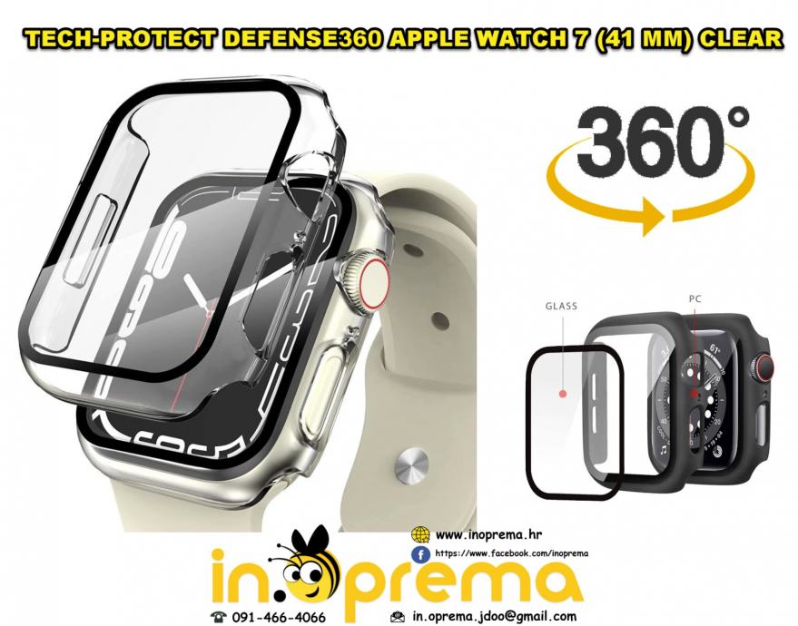 APPLE WATCH 7 8 41 MM MASKICA ZASTITA KALJENO STAKLO MASKA 360 8 41MM