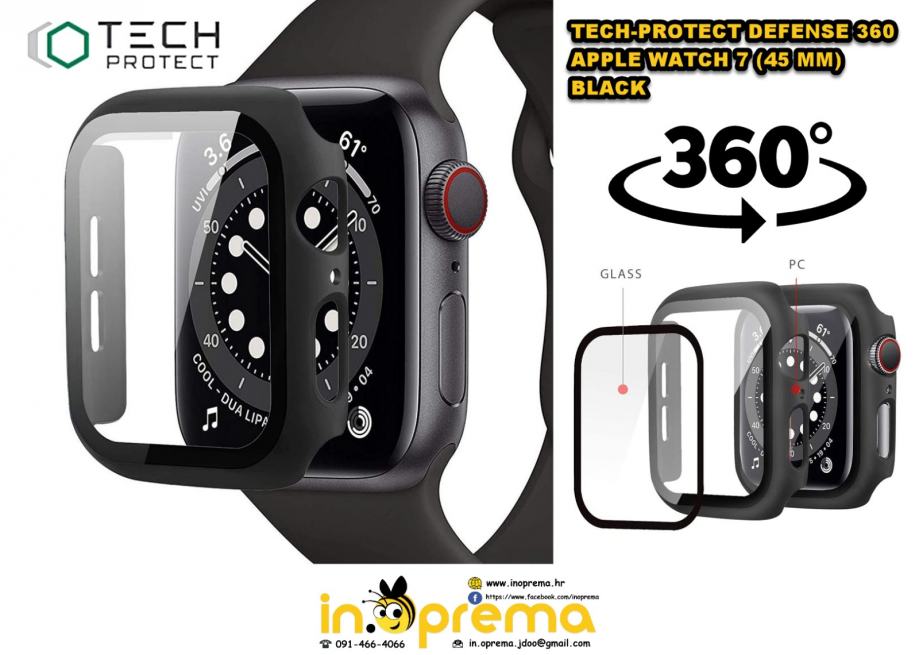 APPLE WATCH 7 8 45 MM MASKICA ZASTITA KALJENO STAKLO MASKA 360 8 45MM