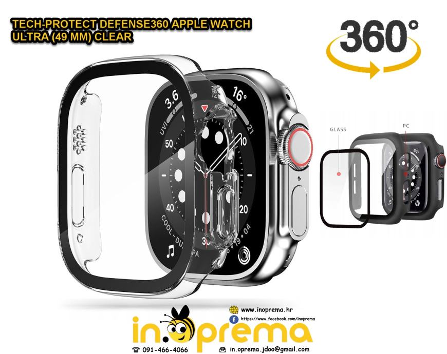 APPLE WATCH ULTRA 49 MASKICA ZASTITA KALJENO STAKLO MASKA 360 49MM