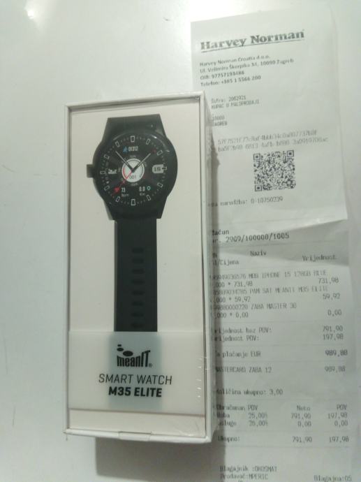 Pametni sat meanIT Smartwatch MEANIT M35 ELITE nov zapak. račun+gar.2g