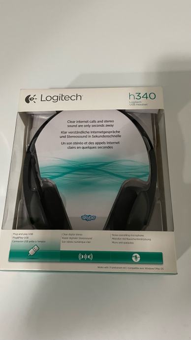 Slušalice s mikrofonom usb Logitec H340