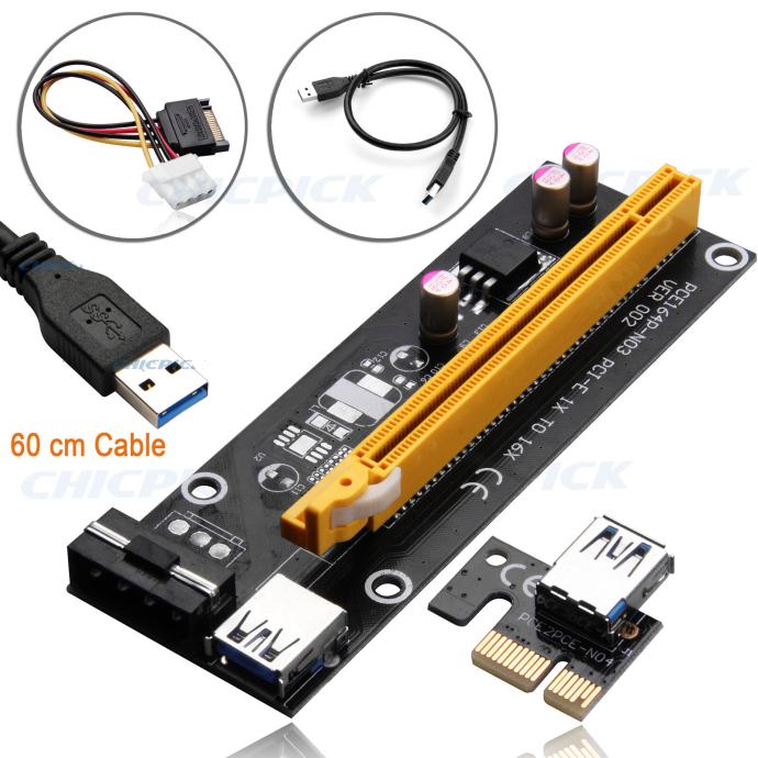 PCIE PCE164PNO3 VER006C 1X to 16X Riser Card Extender Converter