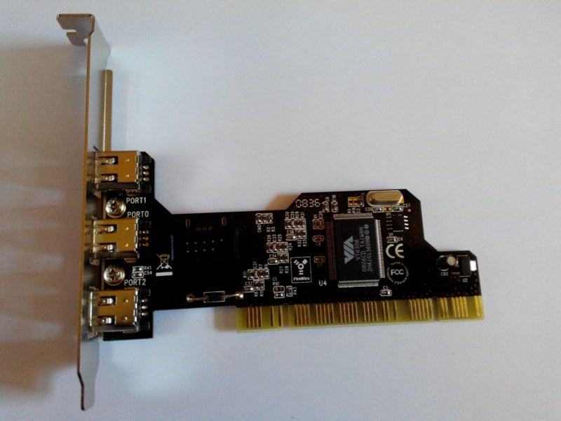 FireWire  IEEE 1394 PCI Controller Card, VIA VT6306, 3+1 Port,više kom