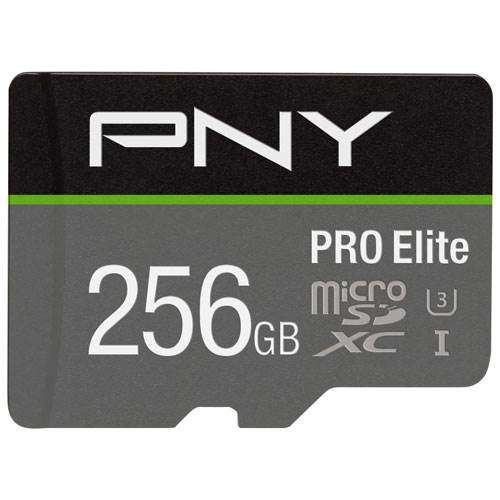 PNY Pro Elite Micro Sd flash card 256GB,NOVO
