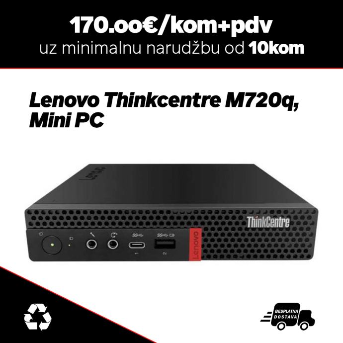 10x Lenovo ThinkCentre M720q, Mini PC/Intel Core i5-8400T/8GB DDR4/256