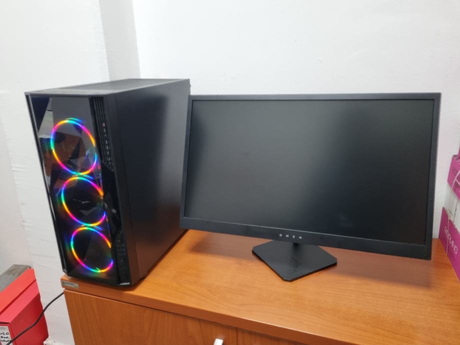 Komplet Gaming Pc Ryzen 1600x + Monitor Hp Omen 25 144Hz