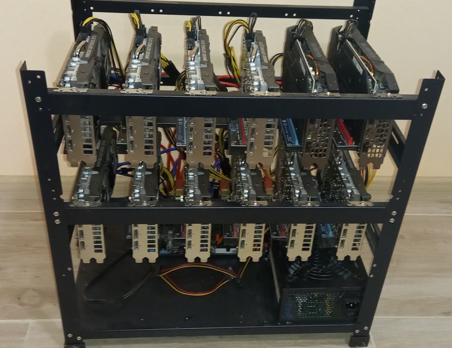Mining RIG 12x 1660Super 380 MHs/s ETH (VRLO STABILAN, TIH, GARANCIJA)