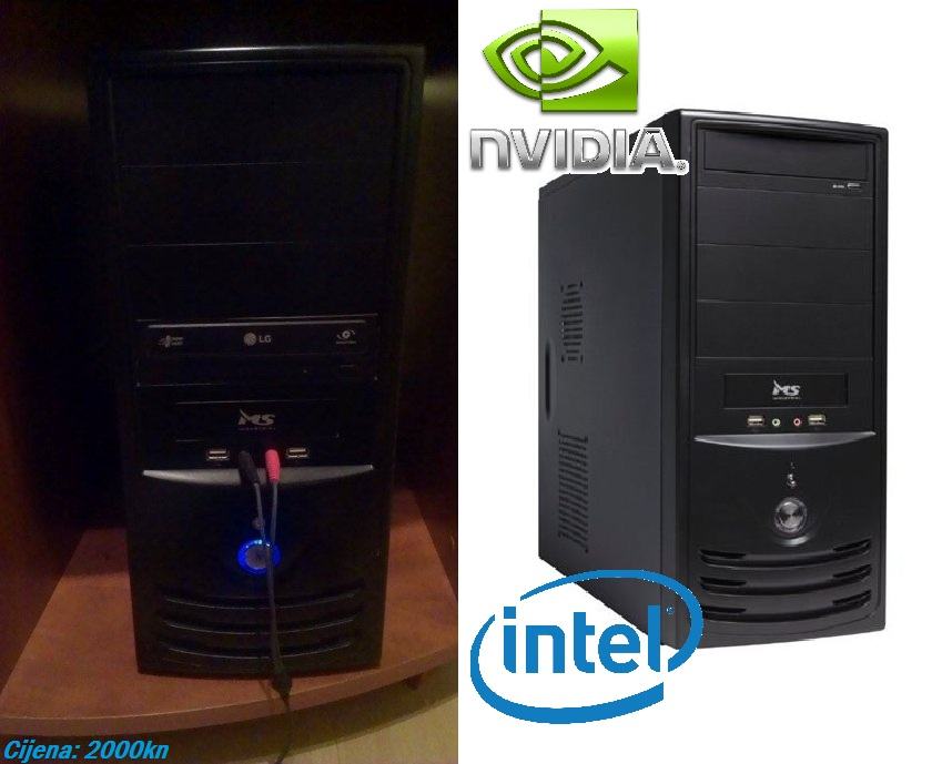 Računalo NVIDIA GTX 650 Ti 2gb OC Intel® Dual-Core @2.8GHz 8gb RAM