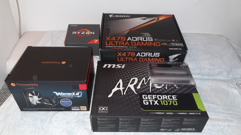 Ryzen 7 1800x; Gtx 1070; 16GB; Aourus X470 Ultra Gaming; Define R5