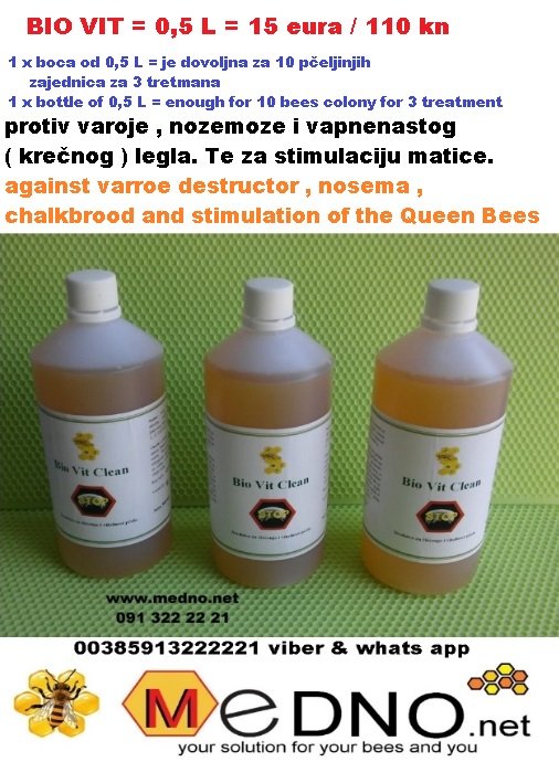 PČELE-Bio Vit Clean - Pogodno za ECO pčelarenje - www.medno.net