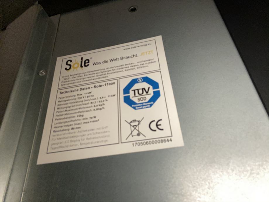 Pec Na Pelete Sole 10kw