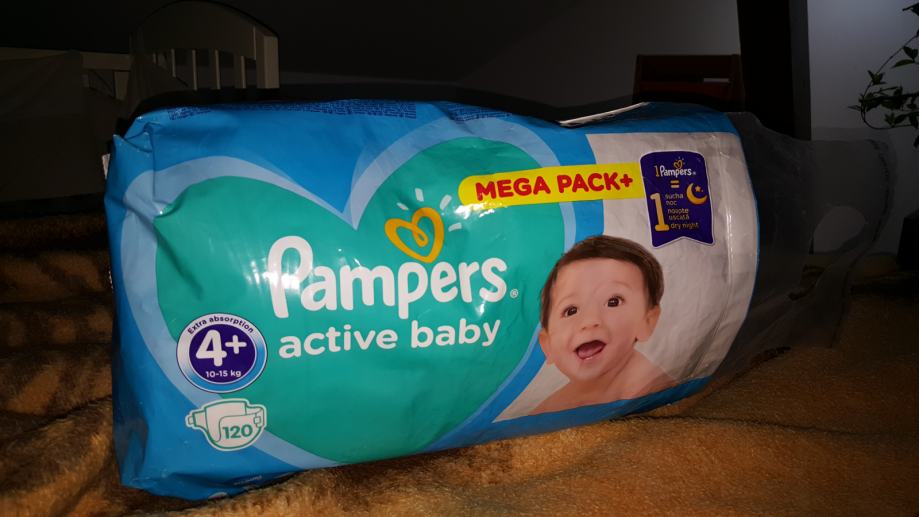 Pampers Active pelene 4+ mega pack
