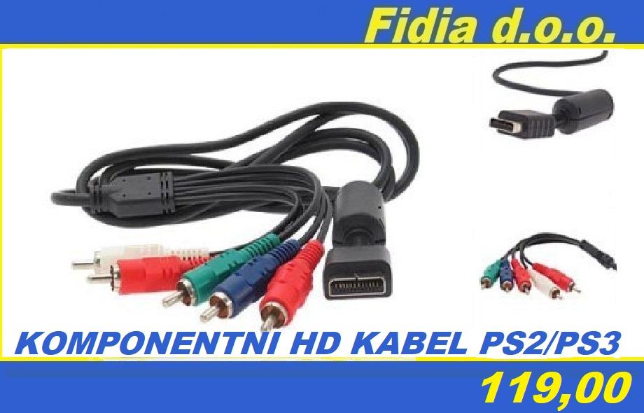 Komponentni HD AV kabel PS2 / PS3 - NOVO!