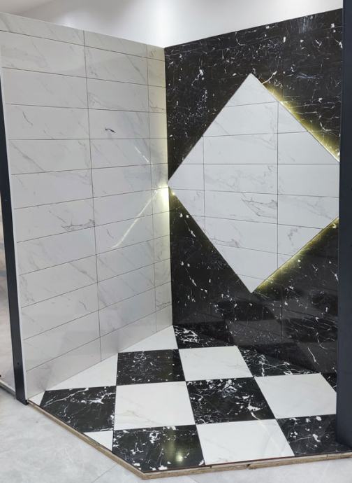 Kupaonske pločice "Carrara Blanco/Negro"1m² /16,59 € POPUST -10%