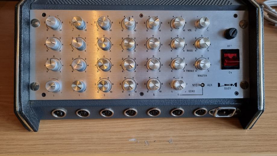 Vintage LEM BABY tape echo mixer amplifier (2kom) in flight case 1973