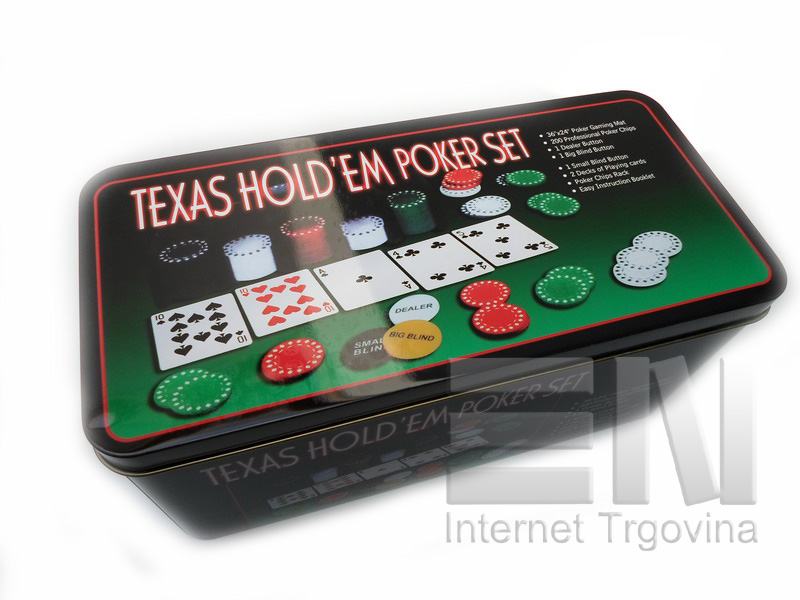 Set za poker Texas HoldEm Poker Set (200 žetona)