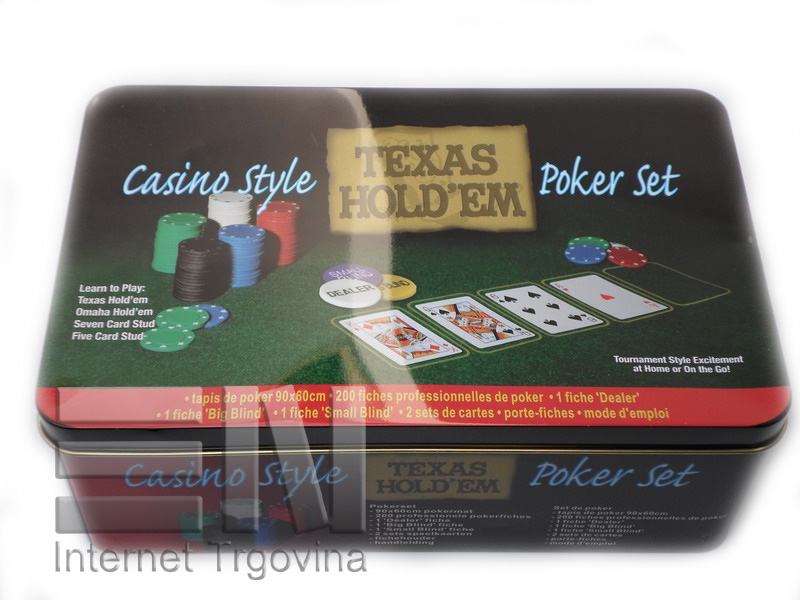 Set za poker Texas HoldEm Poker Set (prošireni300 žetona)