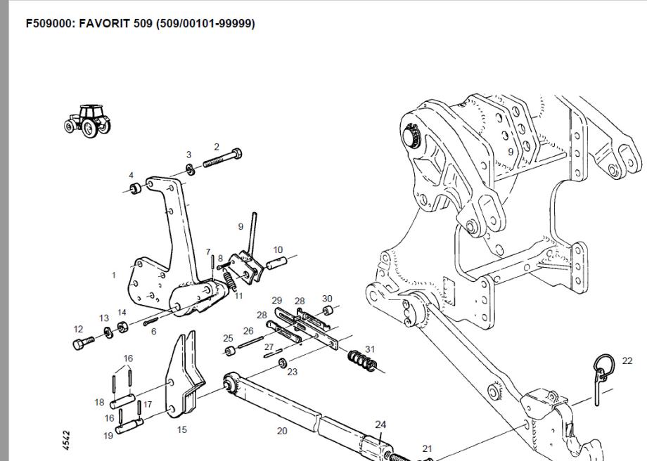 Fendt Favorit 509 Katalog delova