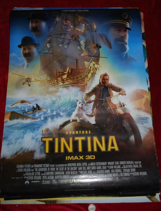 Filmski plakat:  Avanture Tintina (Steven Spielberg) - 99kn